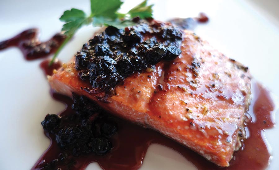 Salmon with Aronia Berry Sauce