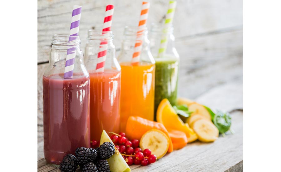 Fruit and Colorful Juices