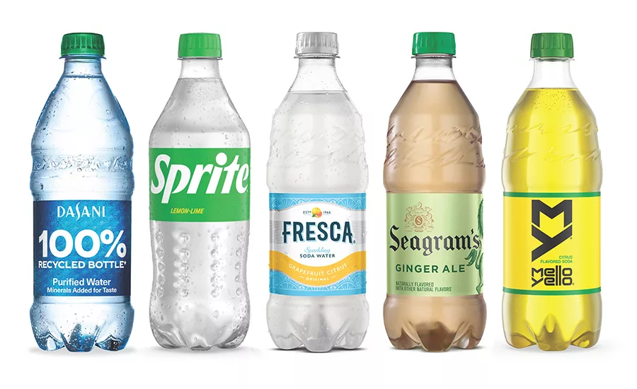 Dasani, Sprite, Fesca, Seagrams, and Mello Yellow