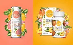 Wyld CBD gummies and sparkling water