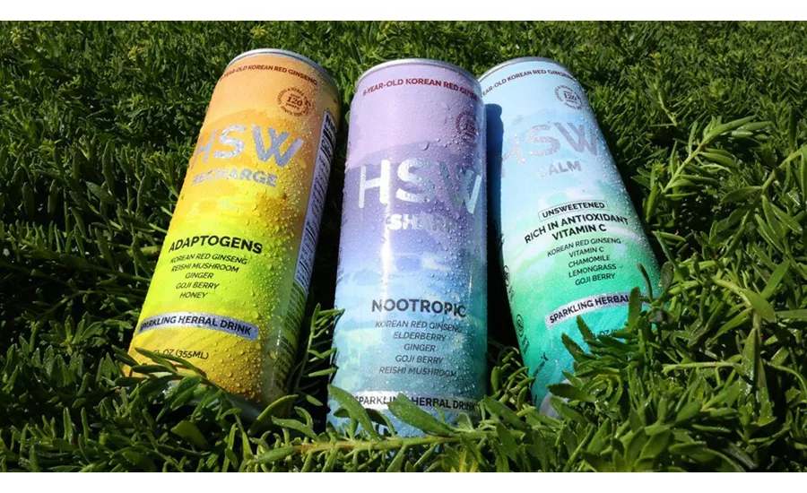 Korea Ginseng sparkling herbal drink cans