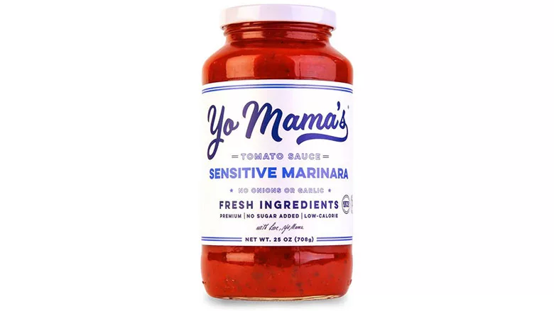 Yo Mamas Sensitive Marinara jar