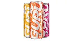 Guru Organic Energy Drink cans