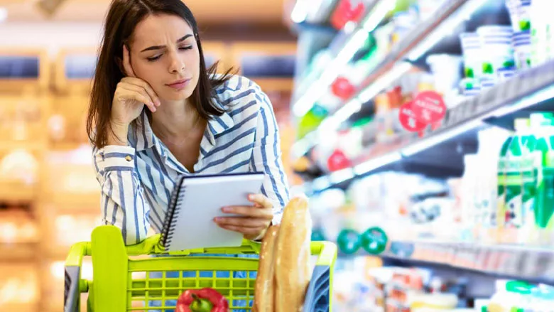Customer Shopping for Groceries