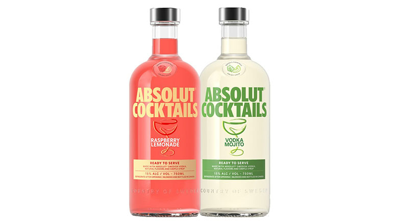 Absolut Cocktails bottles