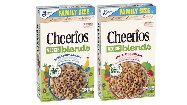 Cheerios Veggie Blends packages