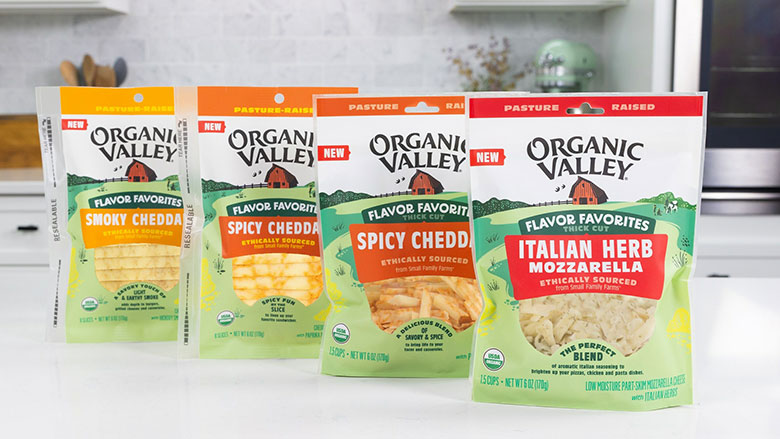 Organic Valley Cheese packages