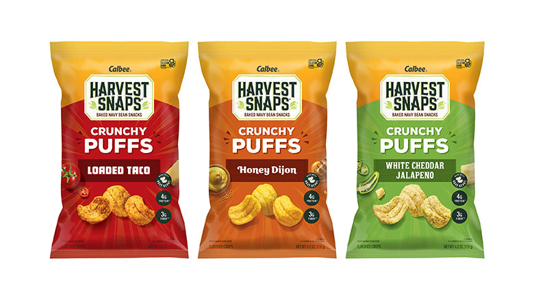 Harvest Snaps Crunchy Puffs packages