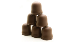 Stack of chocolate drops