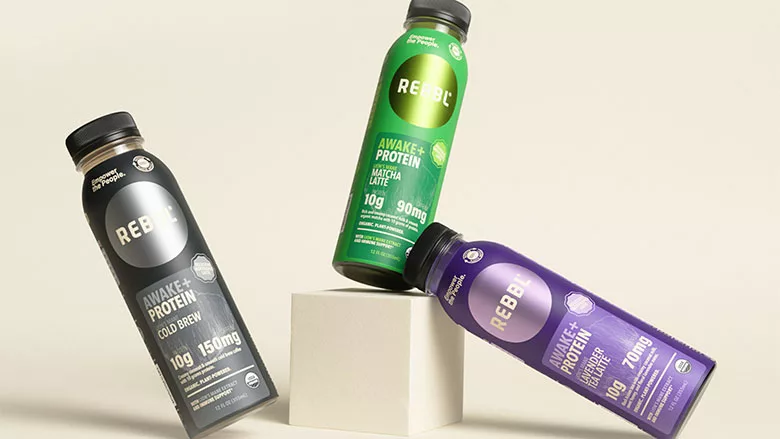 Rebbl Awake + Protein bottles