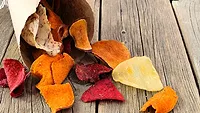 Colorful Salty Snacks spilling from bag