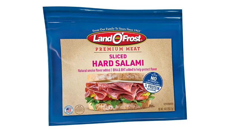 Land O Frost Hard Salami package