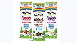 Clover Splash Lactose Free containers