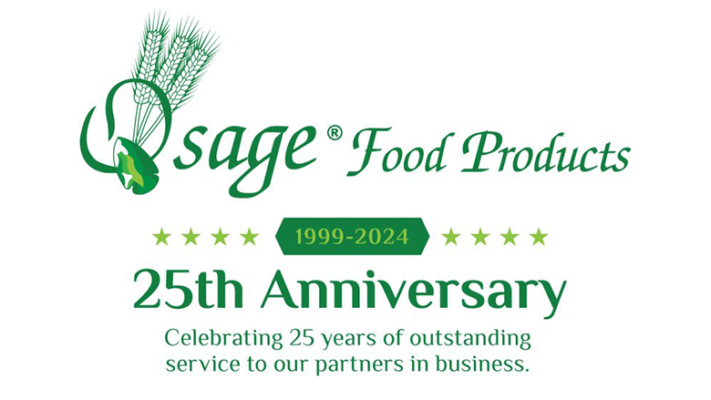 Osage Food Products logo celebrating 25 years