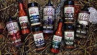 Four Sixes Sauce bottles