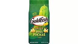 Goldfish Spicy Dill Pickle flavor package