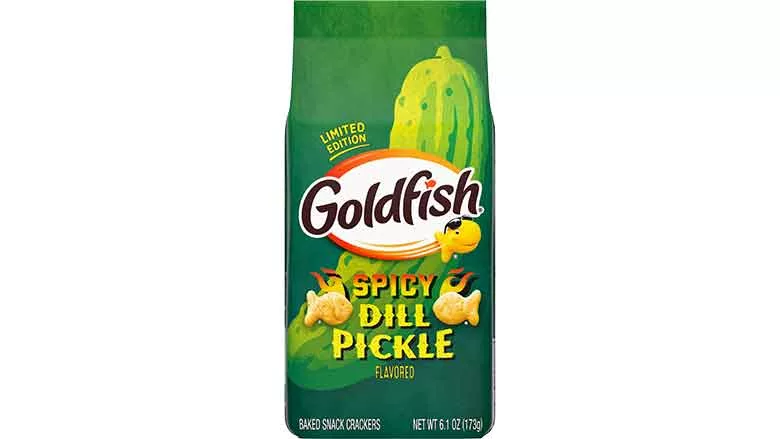 Goldfish Spicy Dill Pickle flavor package