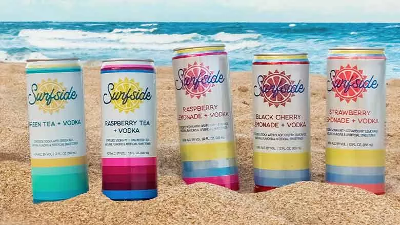 Surfside Tea cans