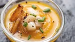 cultured yellow tail medallions bisque from BlueNalu