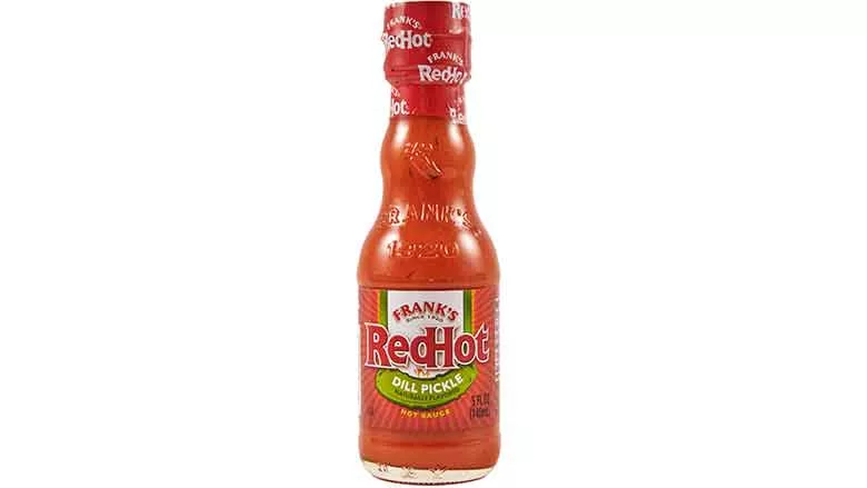 Franks Red Hot Dill Pickle bottle
