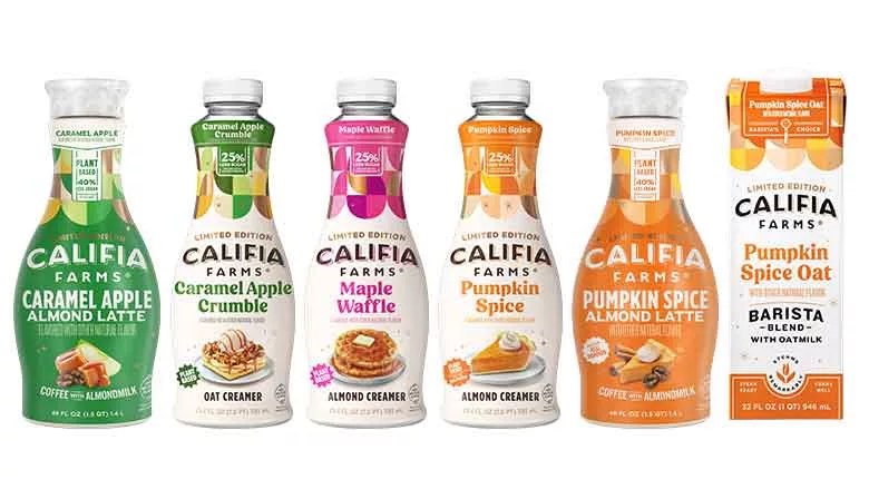 Califia Farms Fall Flavors lineup