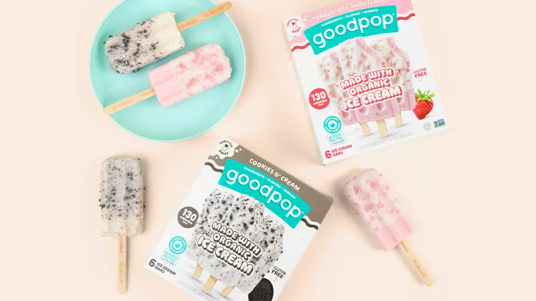 GoodPop Dairy Pops packages