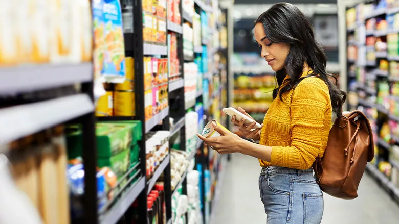 Woman Shopping at a Grocery 