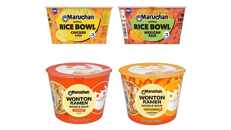 Maruchan Rice Bowl Wonton packages