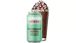 Dunkin Peppermint Spiked Latte can