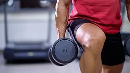 Man lifting weights