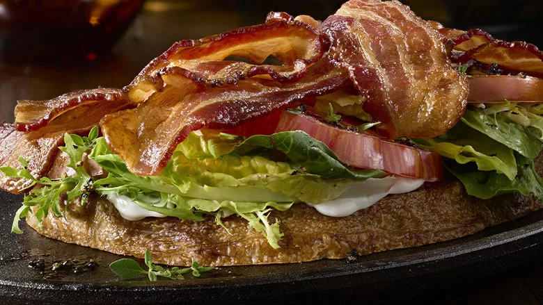 Smithfield Select Bacon on sandwich