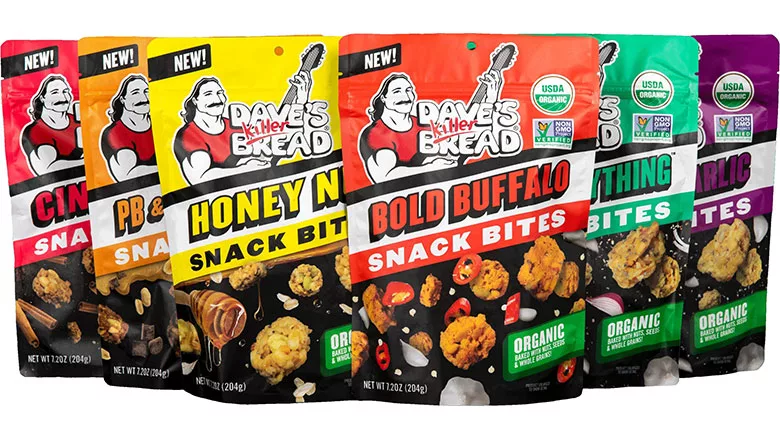 Daves Killer Snack Bites packages