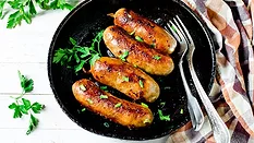 Sausages in skillet