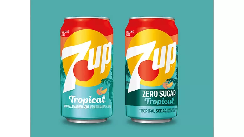 7Up Tropical cans