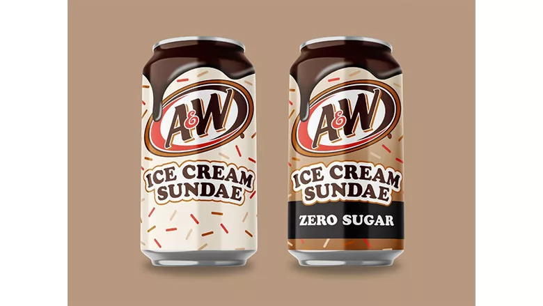 AW Ice Cream Sundae drink cans