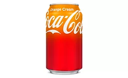 Orange Cream Coca Cola cans