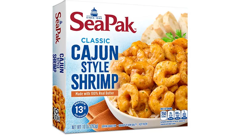 SeaPak Cajun Shrimp package