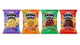 Calbee Asian Chips packages