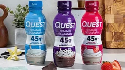 Quest Protein Milkshake bottles