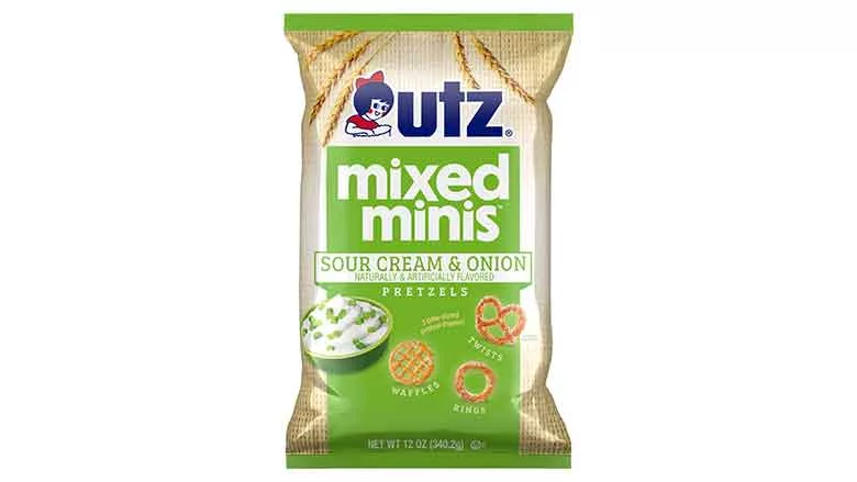 Utz Mixed Minis Sour Cream pretzel packages