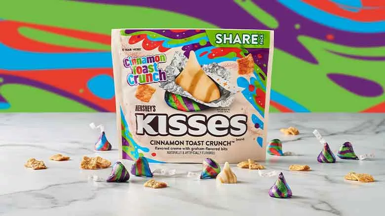 Hershey Kisses Cinnamon Toast Crunch package
