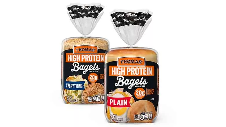 Thomas High Protein Bagels package