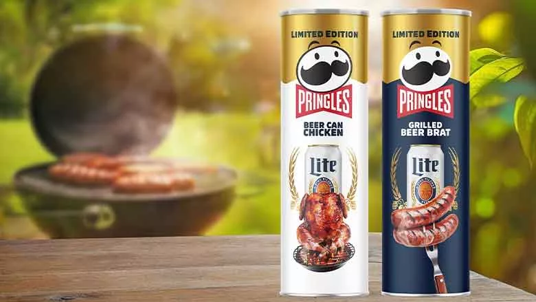 Pringles Miller Lite Snack canisters