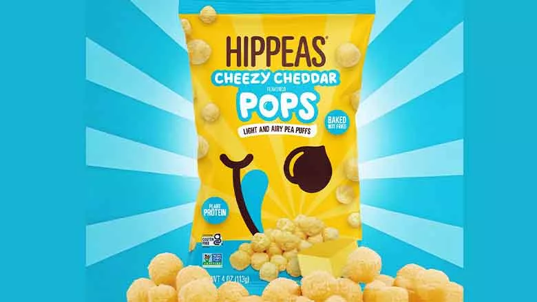 Hippeas Chedda Pops packge