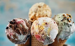 Scoops of ice cream