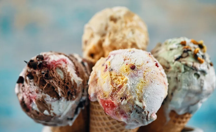 Scoops of ice cream