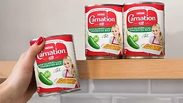 Carnation Cans On Shelf 