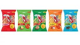 Calbee Shrimp Chips packages