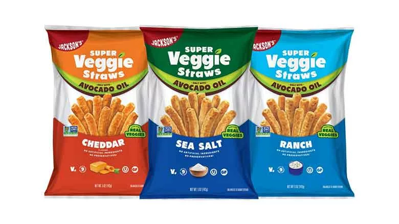 Super Veggie Straws packages