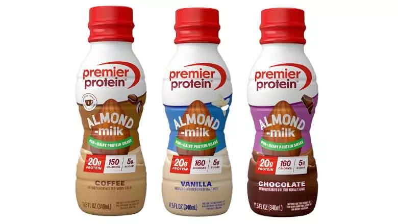 Premier Protein Almondmilk bottles
